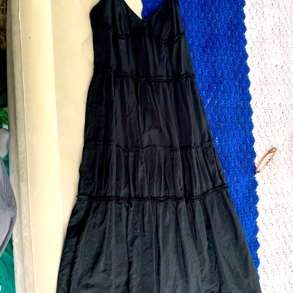 New Ann Taylor LOFT navy blue cotton maxi dress/sundress size 8
